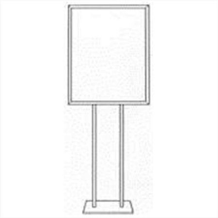 NINE2FIVE 22 x 28 in Flat Base Bulletin Sign Holder Matte Black NI2140019